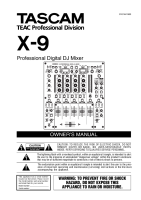 Tascam X-9 - Owners Manual 